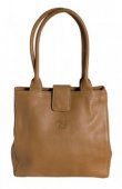 Red Dog camel leather handbag